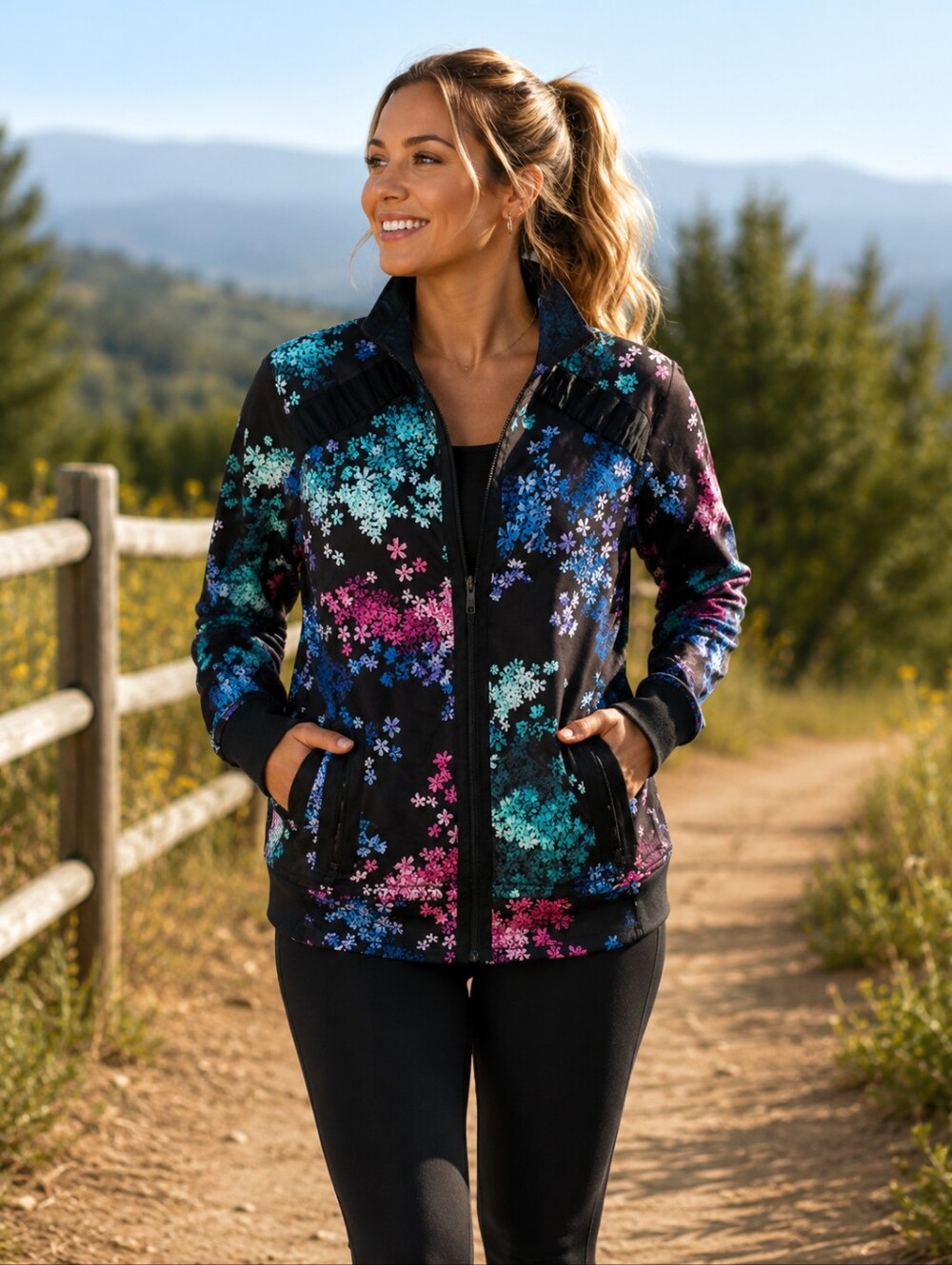 Lululemon Run: Bandit Jacket In Petal Pop Multi / Black Size 6